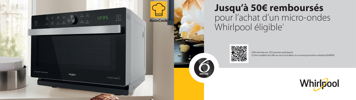 Offre pour Whirlpool Supreme Chef MWP338B